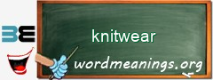 WordMeaning blackboard for knitwear